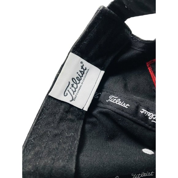 Titleist FJ Pro V1 Logo Golf Baseball Cap Hat Adjustable Black White Embroidered - Picture 8 of 12